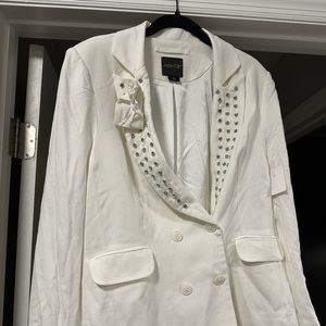 NWOT As by DF white studded blazer